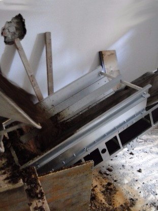 rialzo tramoggia nastro per settore edile